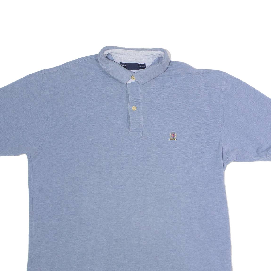 TOMMY HILFIGER Mens Polo Shirt Blue 90s M