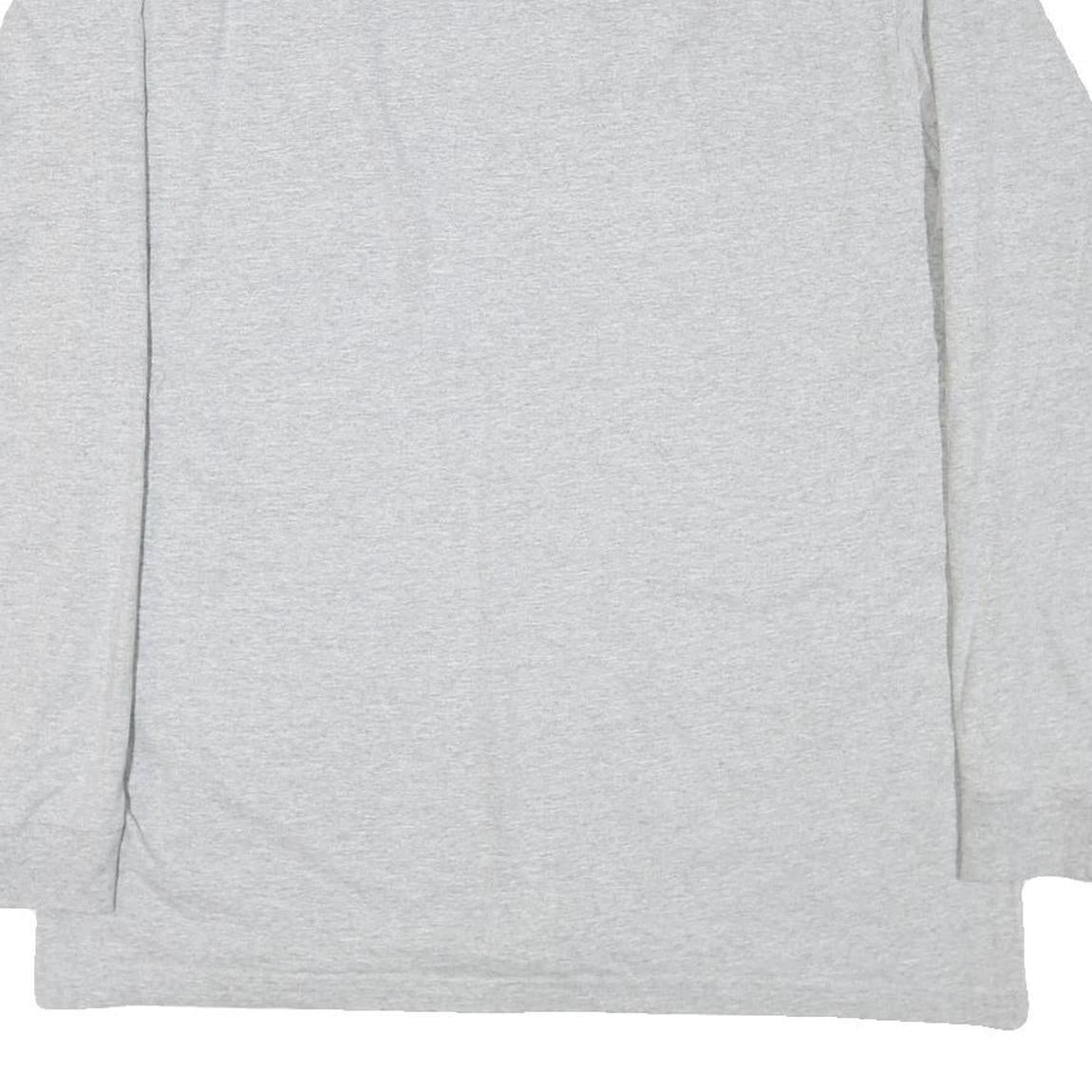 CARHARTT Mens Grey XL Long Sleeve Crew Neck Logo Workwear Cotton Blend T-Shirt