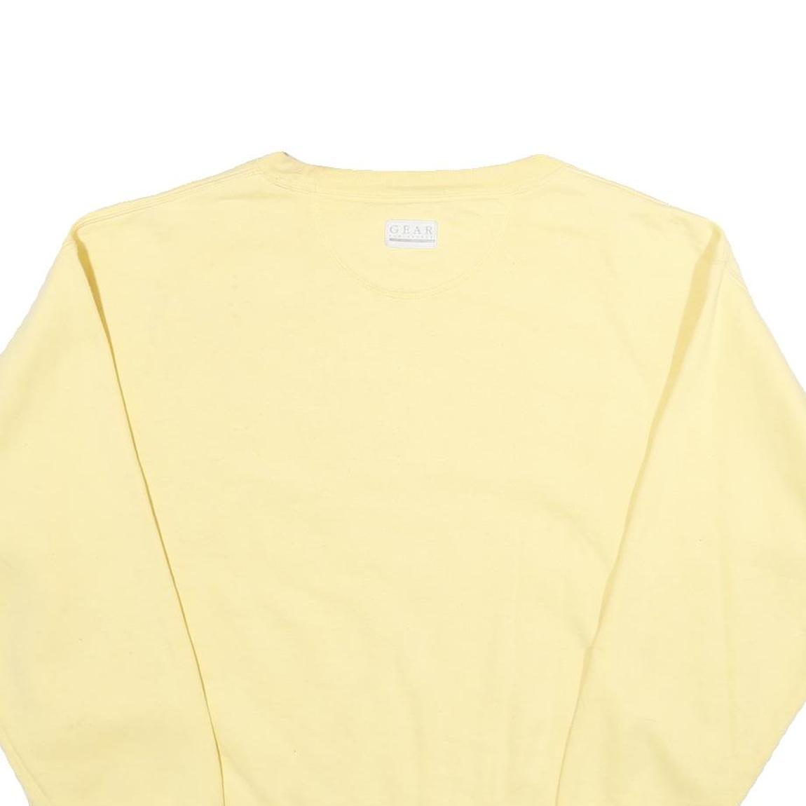 GEAR FOR SPORTS Mens Yellow Eskimo Joes Crew Neck Sweatshirt S Cotton Blend