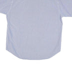 TOMMY HILFIGER Mens Blue & White Check Shirt L Casual Cotton Blend Button Short