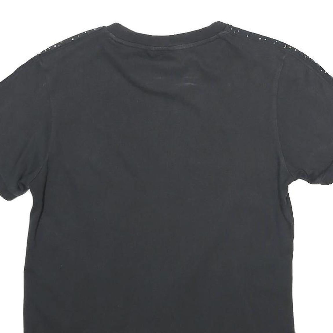 ADIDAS Womens Black T-Shirt UK 8 Short Sleeve Crew Neck Cotton Classic Casual