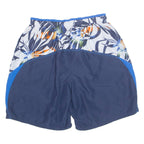 NIKE Mesh Lined Floral Panel Mens Swimming Shorts Blue Relaxed L W28
