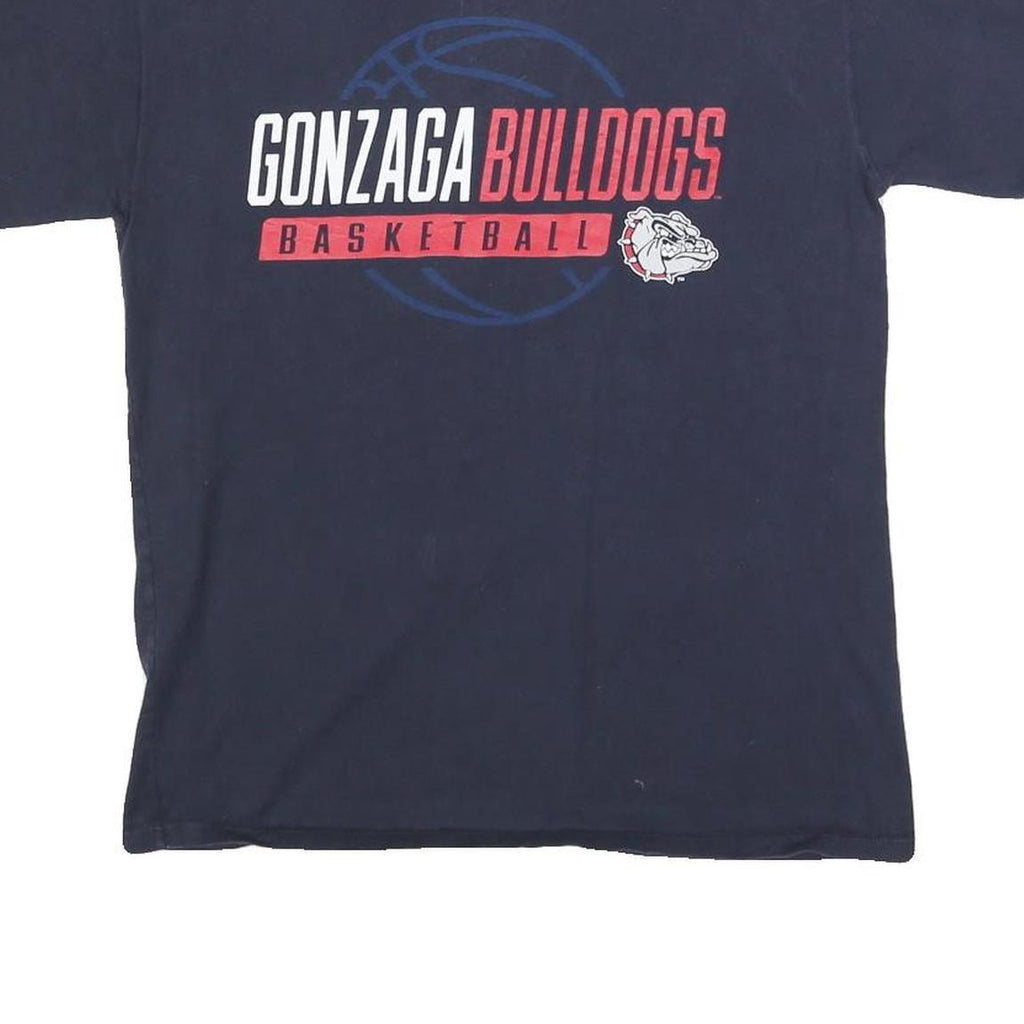 CHAMPION Mens Navy Blue Gonzaga Bulldogs Basketball Graphic T-Shirt M Short