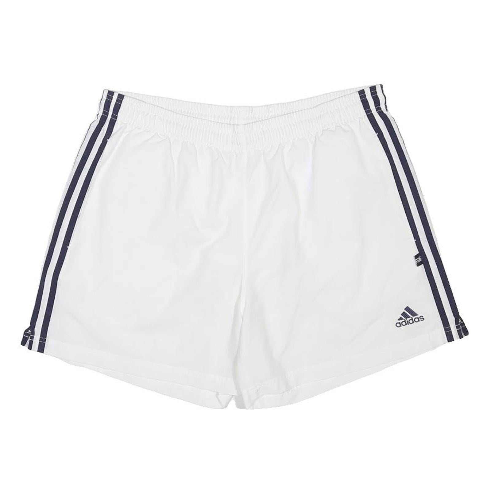 ADIDAS Mens White Casual Shorts L W36 Three Stripe Design Comfortable Fit