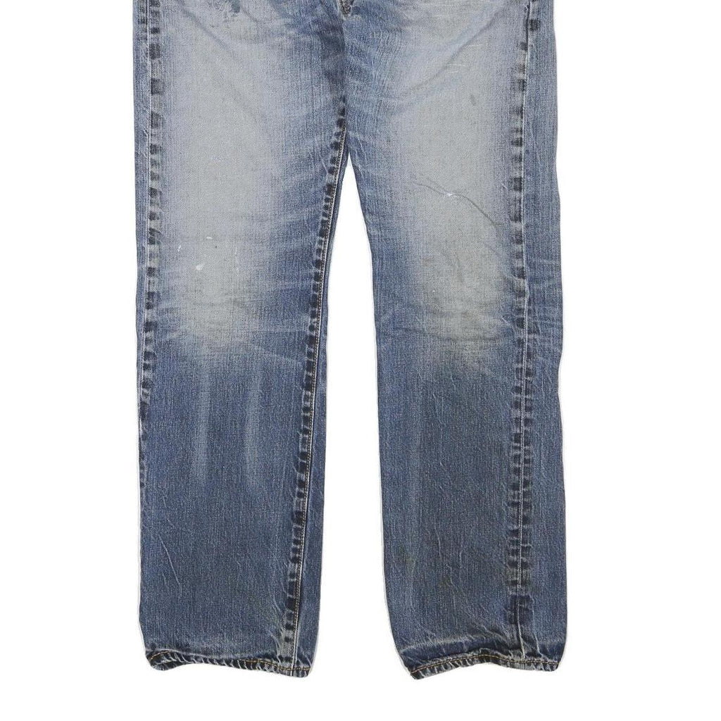 LEVI'S 501 Mens Jeans Blue Regular Straight Denim Medium W32 L32 Classic Button