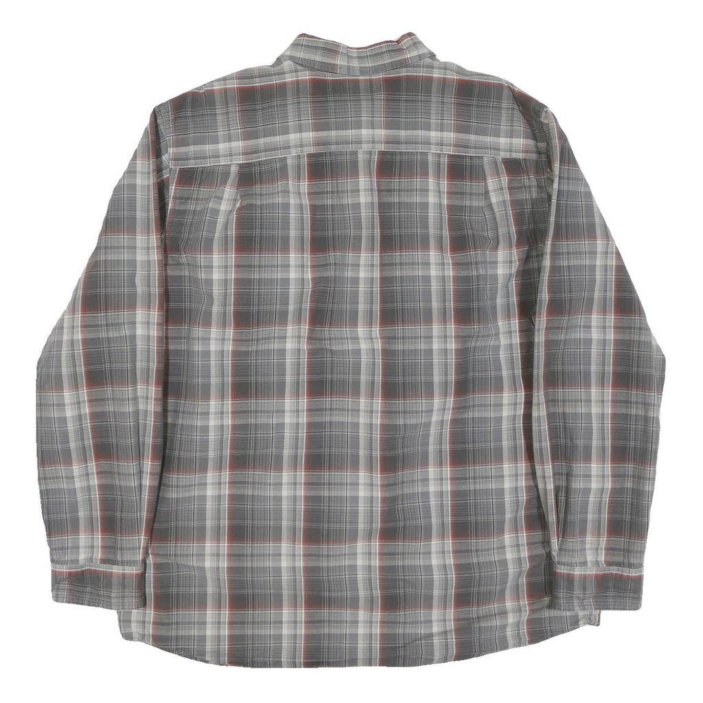 CARHARTT Mens Grey & Red Check Shirt XL Relaxed Fit Button Down Casual Workwear