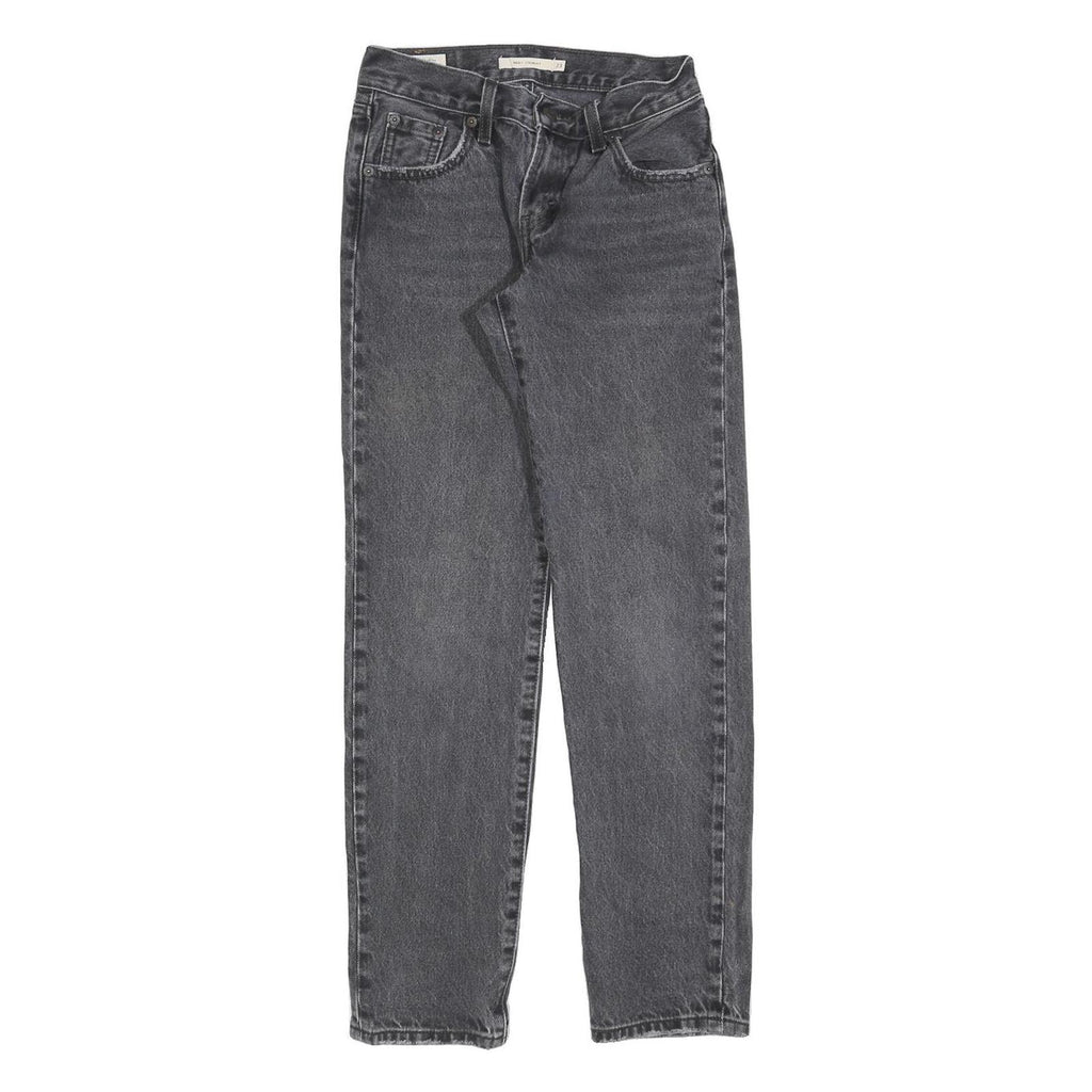 LEVI'S Womens Regular Fit Grey Denim Jeans W23 L31 Cotton Blend Zip Classic