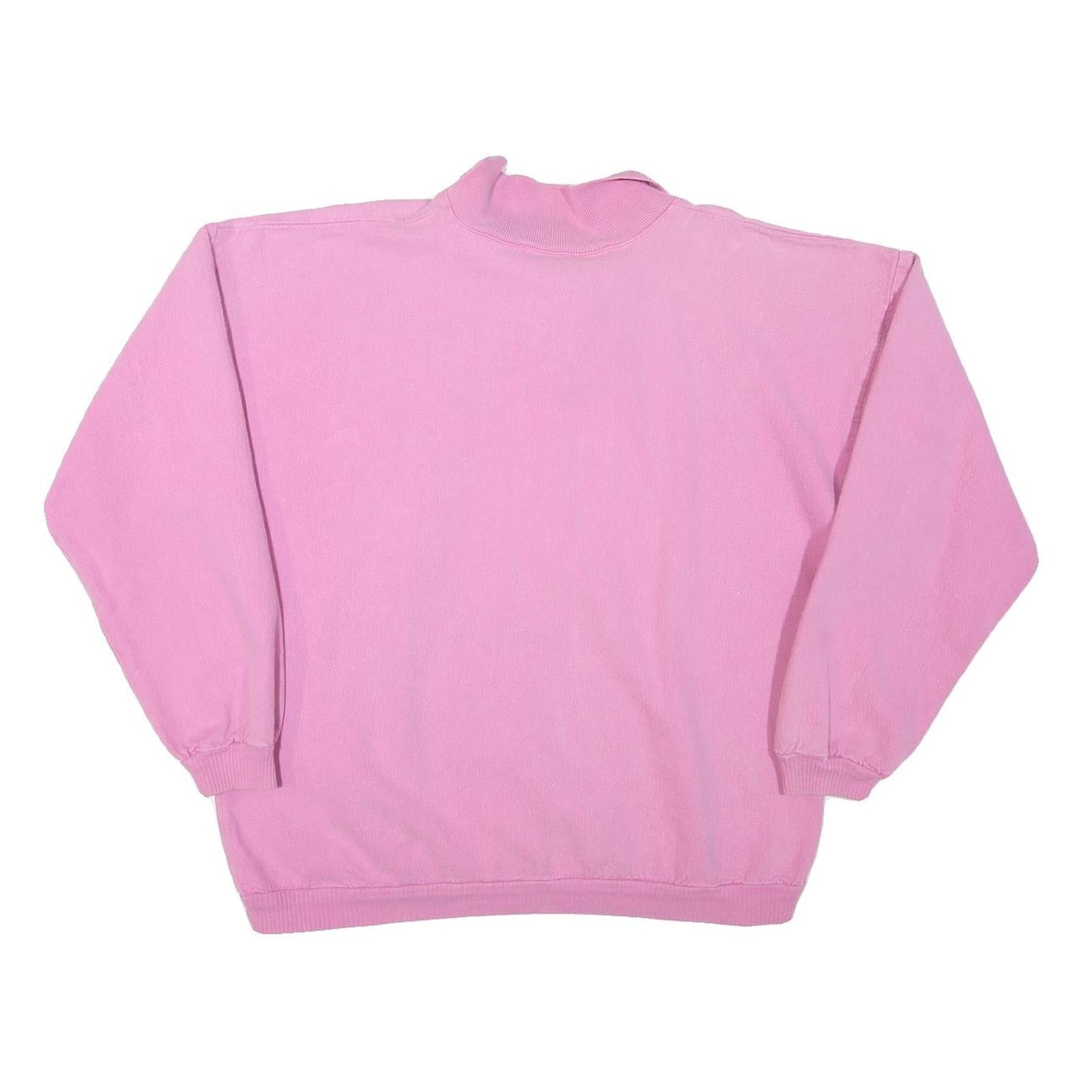 WEK THE WORLD Mens Pink Polo Collar XL Cotton Blend Sweatshirt Casual