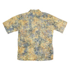 NTCO Mens Beige & Blue Pattern Cotton Shirt XL Casual Summer Style Button Front