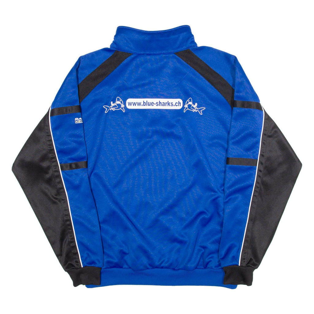 SALLER Blue Sharks Training Mens Sweatshirt Blue 1/4 Zip XL