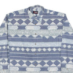 XANDRO Mens Shirt Blue Crazy Pattern Long Sleeve L