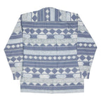 XANDRO Mens Shirt Blue Crazy Pattern Long Sleeve L