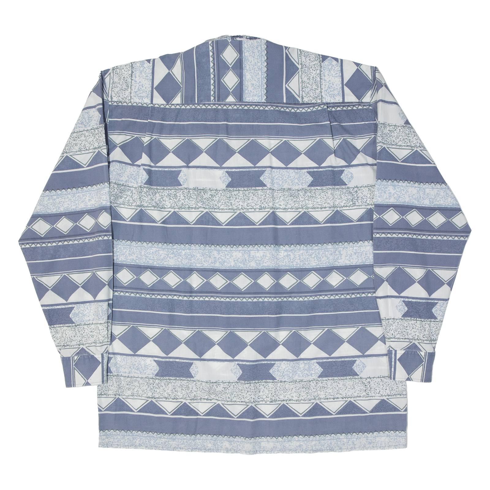 XANDRO Mens Shirt Blue Crazy Pattern Long Sleeve L