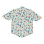 Womens Shirt Green Geometric L