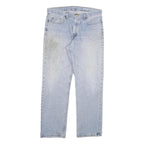 DICKIES Mens Light Blue Regular Fit Straight Denim Jeans W34 L32 Workwear Zip