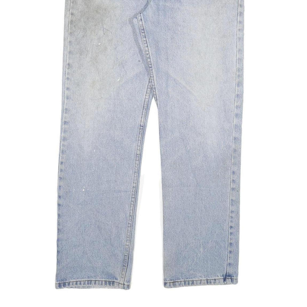 DICKIES Mens Light Blue Regular Fit Straight Denim Jeans W34 L32 Workwear Zip