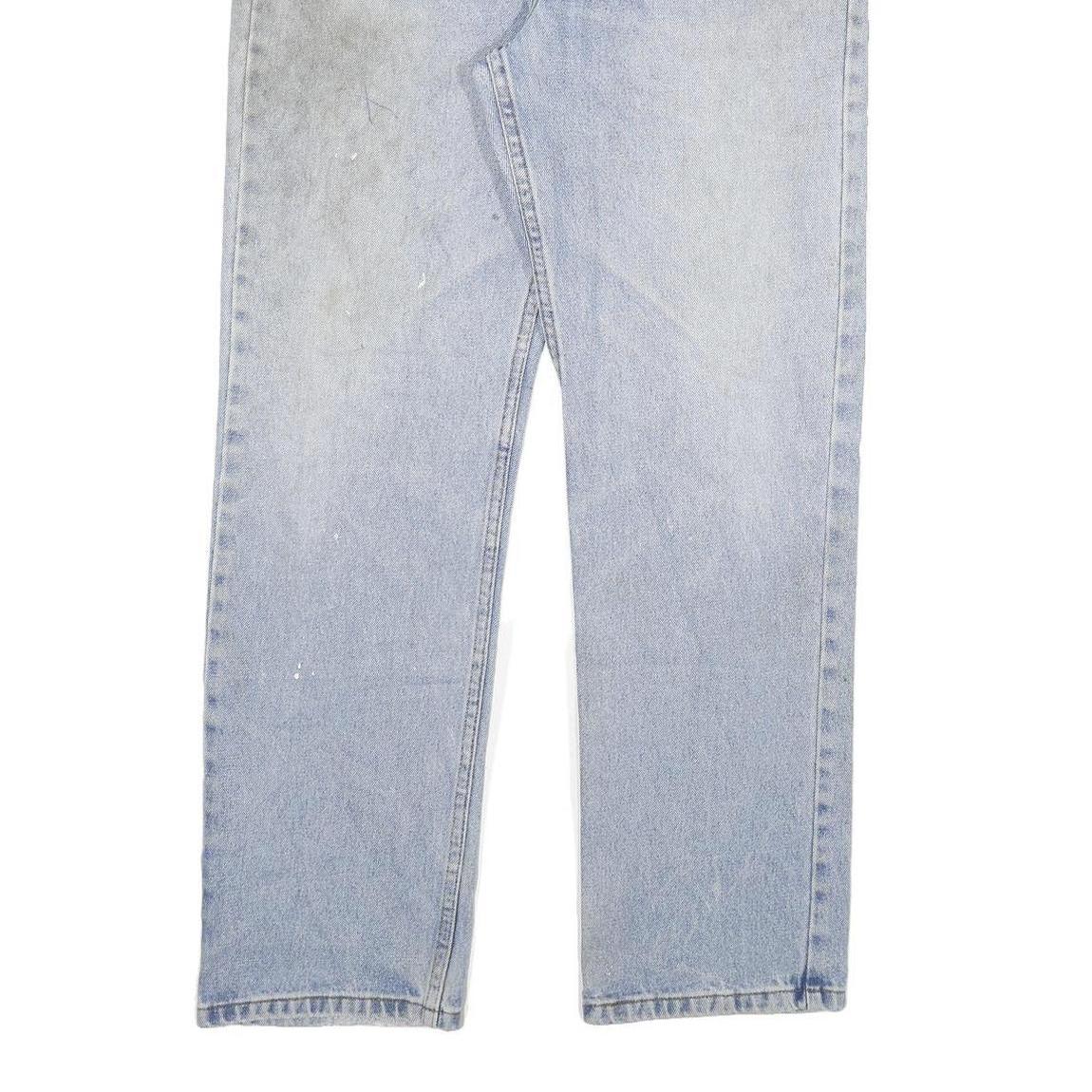 DICKIES Mens Light Blue Regular Fit Straight Denim Jeans W34 L32 Workwear Zip