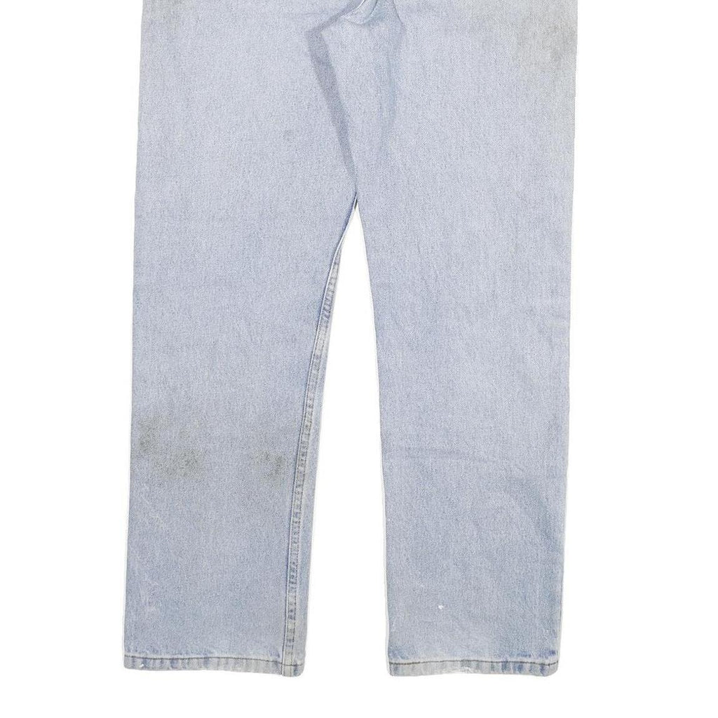 DICKIES Mens Light Blue Regular Fit Straight Denim Jeans W34 L32 Workwear Zip