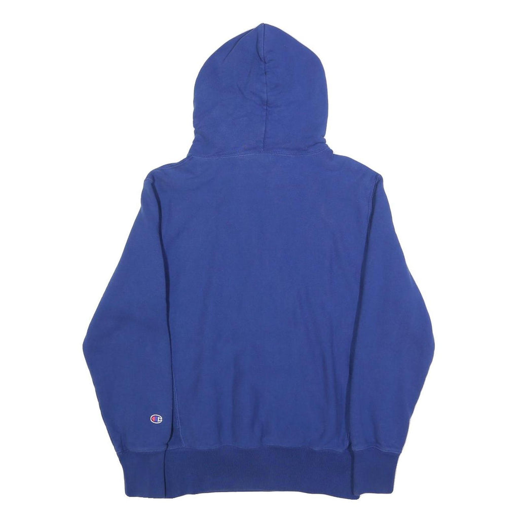 CHAMPION REVERSE WEAVE Womens Blue Pullover Hoodie L Cotton Blend Casual