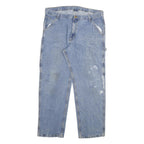 CARHARTT Mens Jeans Blue Regular Straight Denim Rinse W38 L32 Workwear