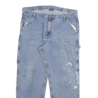 CARHARTT Mens Jeans Blue Regular Straight Denim Rinse W38 L32 Workwear