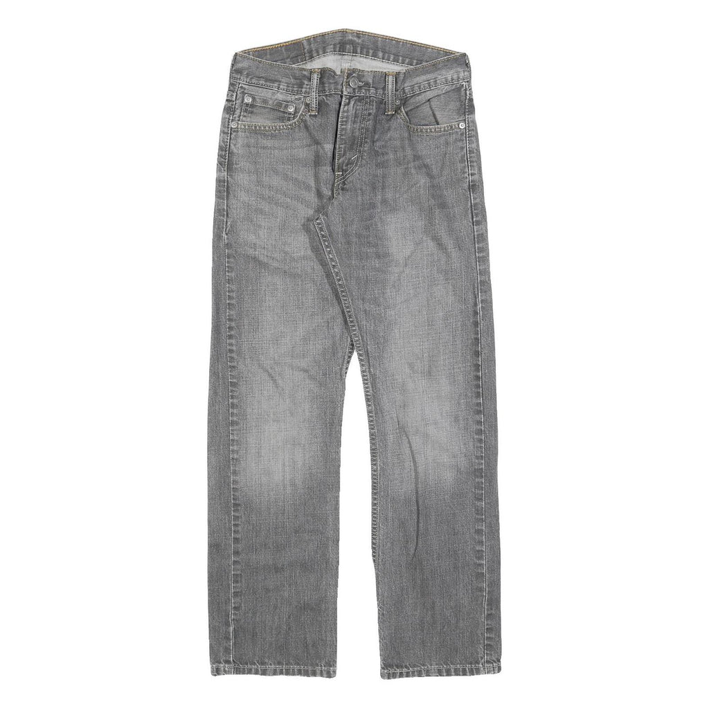 LEVI'S 514 Classic Mens Jeans Grey Cotton Blend Zip W29 L30 Straight Classic