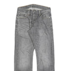 LEVI'S 514 Classic Mens Jeans Grey Cotton Blend Zip W29 L30 Straight Classic