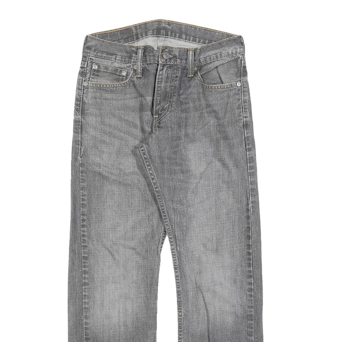 LEVI'S 514 Classic Mens Jeans Grey Cotton Blend Zip W29 L30 Straight Classic