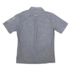 TIMBERLAND Mens Blue Shirt L Cotton Casual Short Sleeve Button Shirt