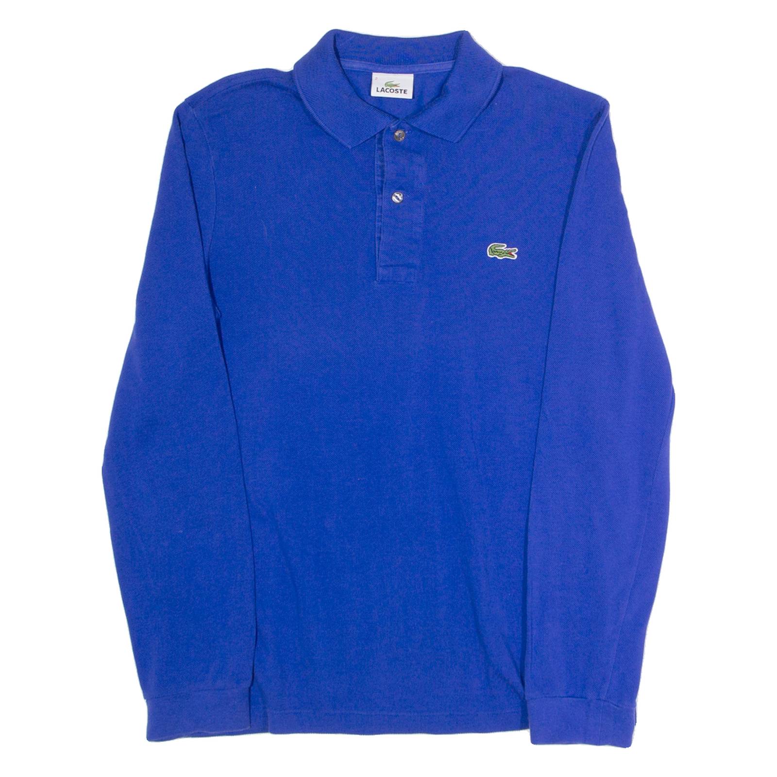 LACOSTE Mens Polo Shirt Blue Long Sleeve XS