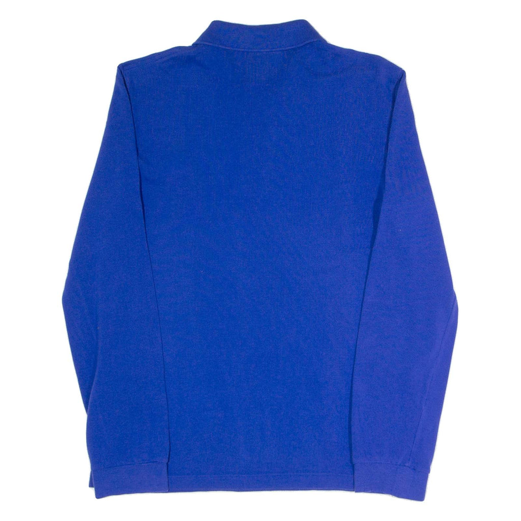 LACOSTE Mens Polo Shirt Blue Long Sleeve XS