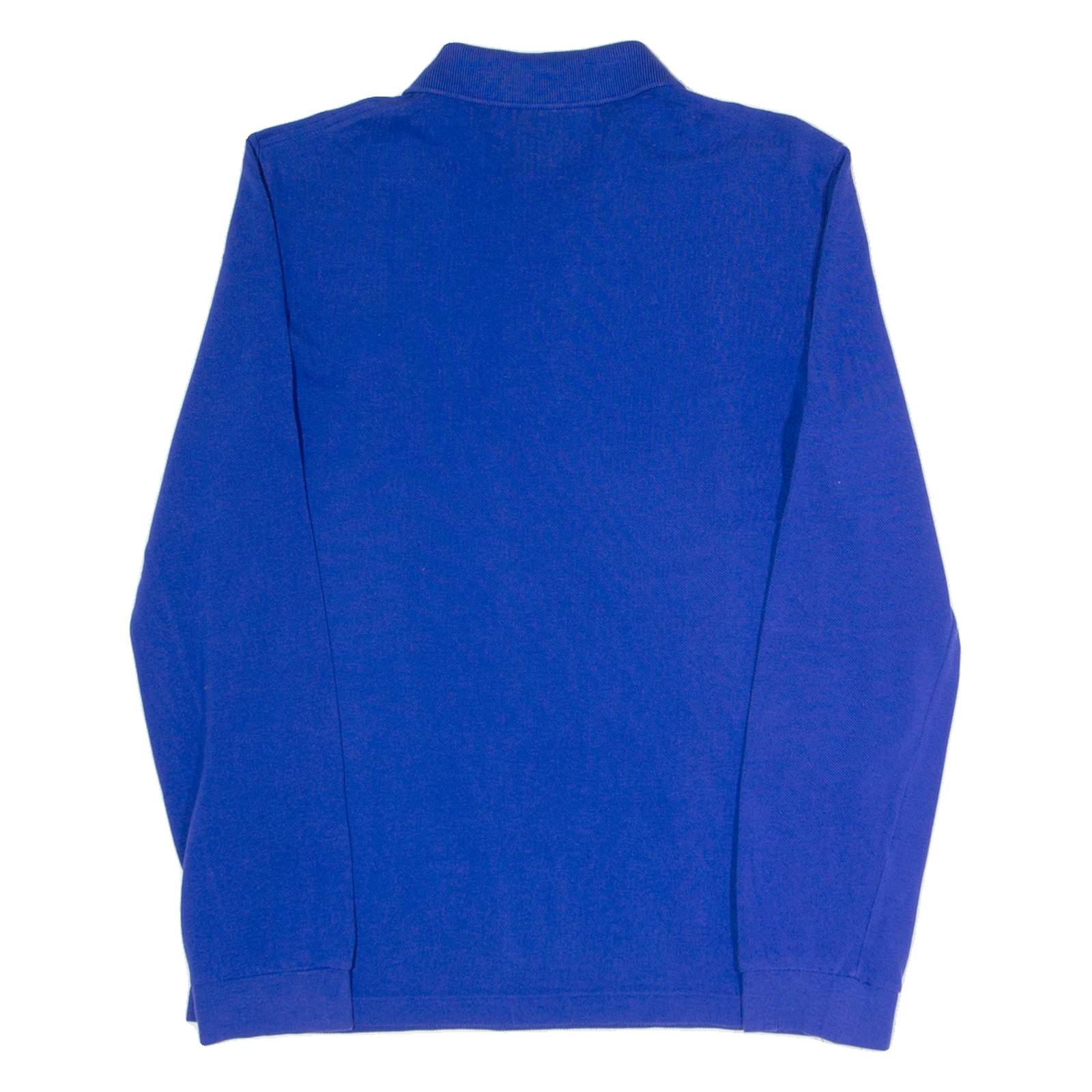 LACOSTE Mens Polo Shirt Blue Long Sleeve XS