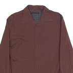 LEVI'S Mens Maroon Plain Shirt M Cotton Long Sleeve Button Closure Classic Fit