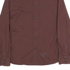 LEVI'S Mens Maroon Plain Shirt M Cotton Long Sleeve Button Closure Classic Fit