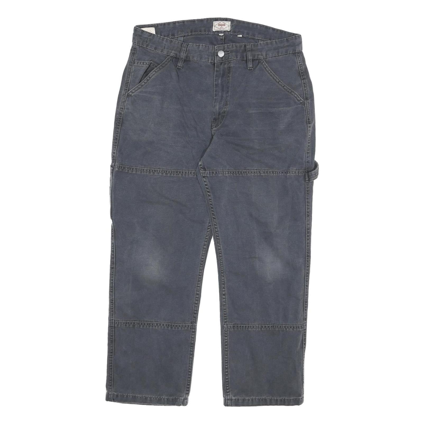 SUPERDRY Mens Jeans Blue Relaxed Straight Denim Medium W32 L26 Casual Workwear