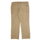 DICKIES Mens Regular Fit Beige Denim Jeans W36 L30 Workwear Utility Style