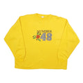 Womens Yellow Number 48 Crew Neck Sweatshirt L Cotton Blend Casual Pullover