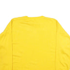 Womens Yellow Number 48 Crew Neck Sweatshirt L Cotton Blend Casual Pullover