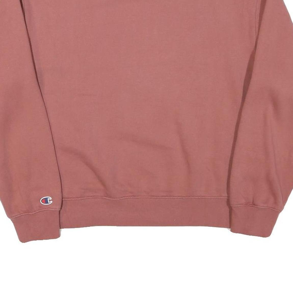 CHAMPION Mens Pink Pullover Sweatshirt M Cotton Blend Crew Neck Casual Comfort