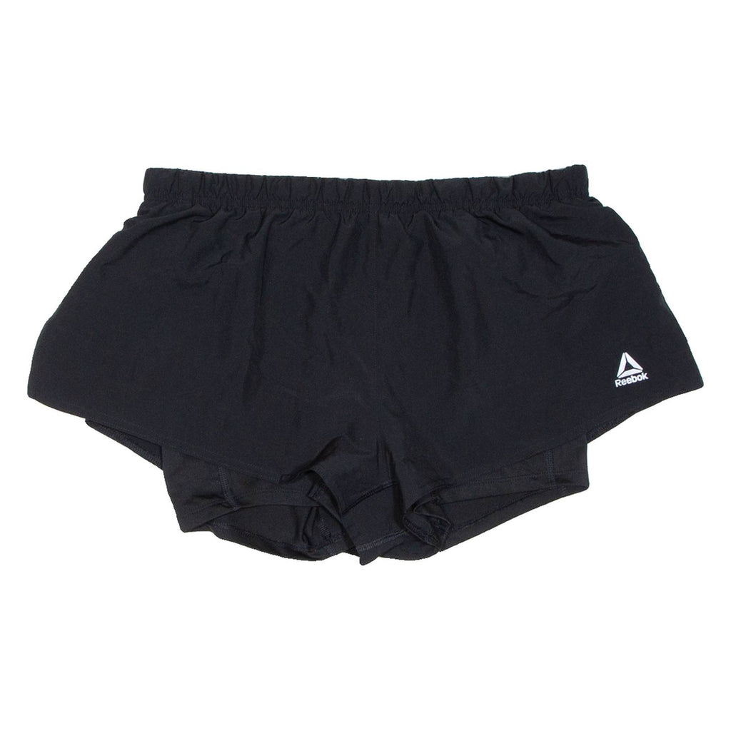 REEBOK Womens Sports Shorts Black Relaxed S W30