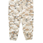 Cotton Blend Womens Beige Cargo Regular Fit Zip Trousers W24 L26 Camouflage