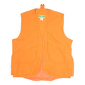 GAME WINNER Mens Orange Polyester Zip Up Outdoor Jacket L Sleeveless Vest