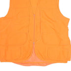 GAME WINNER Mens Orange Polyester Zip Up Outdoor Jacket L Sleeveless Vest