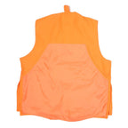 GAME WINNER Mens Orange Polyester Zip Up Outdoor Jacket L Sleeveless Vest
