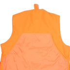 GAME WINNER Mens Orange Polyester Zip Up Outdoor Jacket L Sleeveless Vest