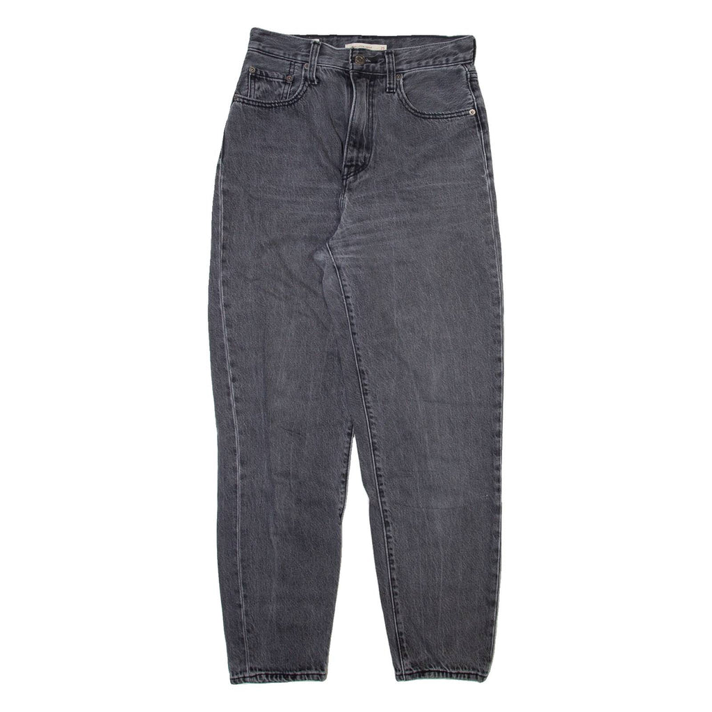 LEVI'S Big E Womens Jeans Grey Relaxed Tapered Stone Wash W25 L28