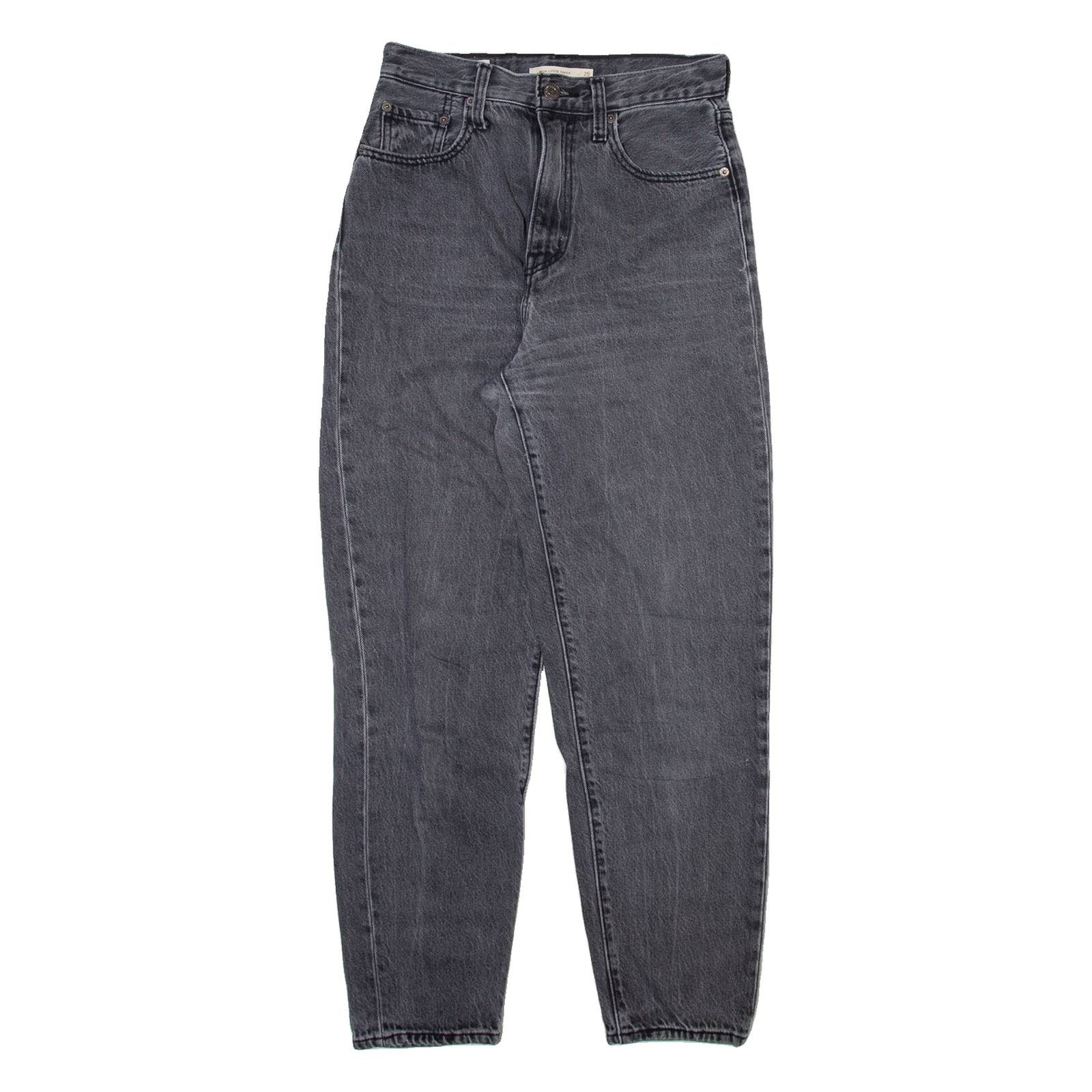 LEVI'S Big E Womens Jeans Grey Relaxed Tapered Stone Wash W25 L28