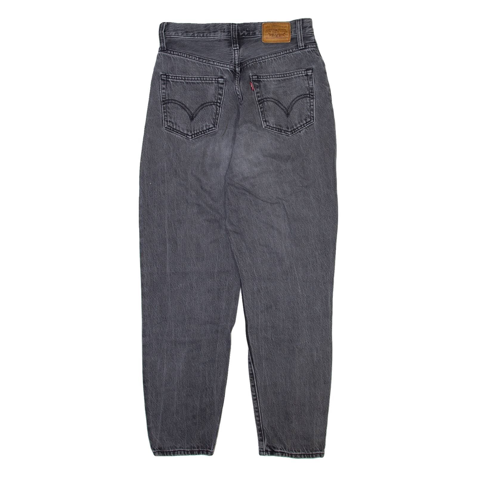 LEVI'S Big E Womens Jeans Grey Relaxed Tapered Stone Wash W25 L28