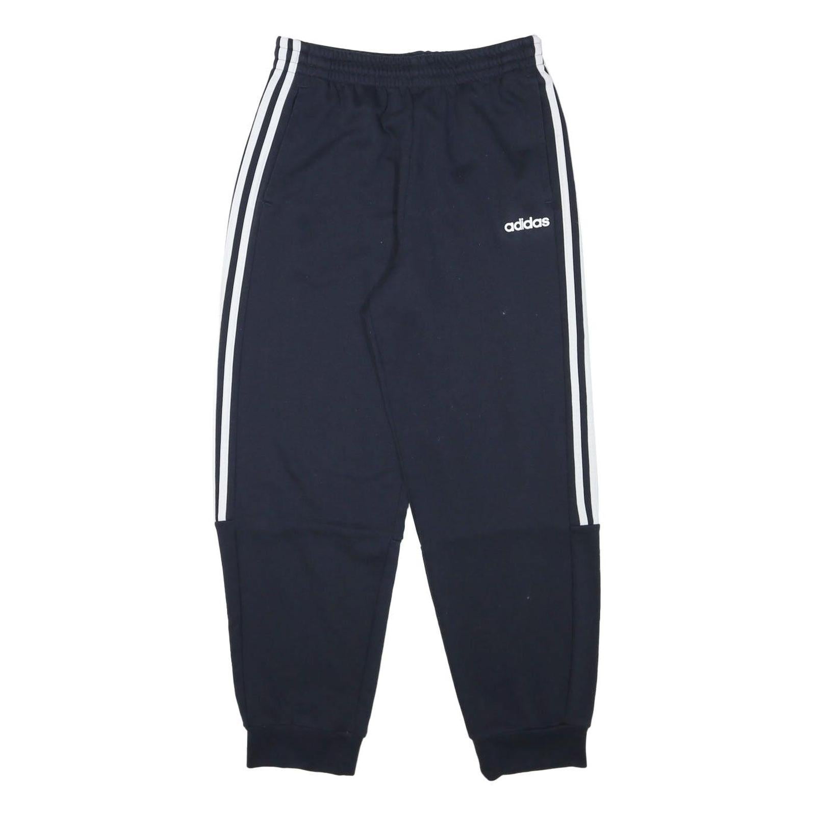 ADIDAS Mens Joggers Navy Blue & White Slim Tapered M W27 L28 Casual Activewear