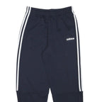 ADIDAS Mens Joggers Navy Blue & White Slim Tapered M W27 L28 Casual Activewear